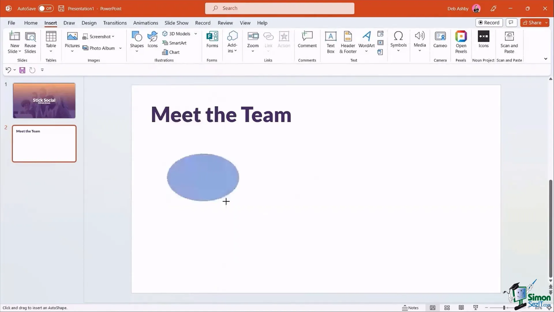 Creating and aligning circles for team photos