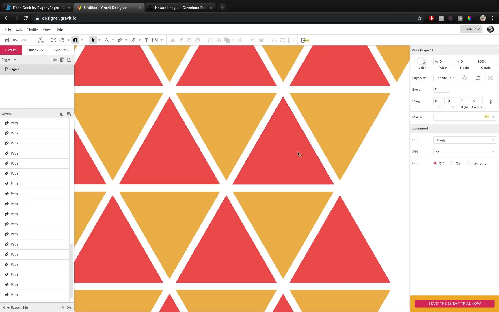 White gaps appearing between triangles after shrinking shapes