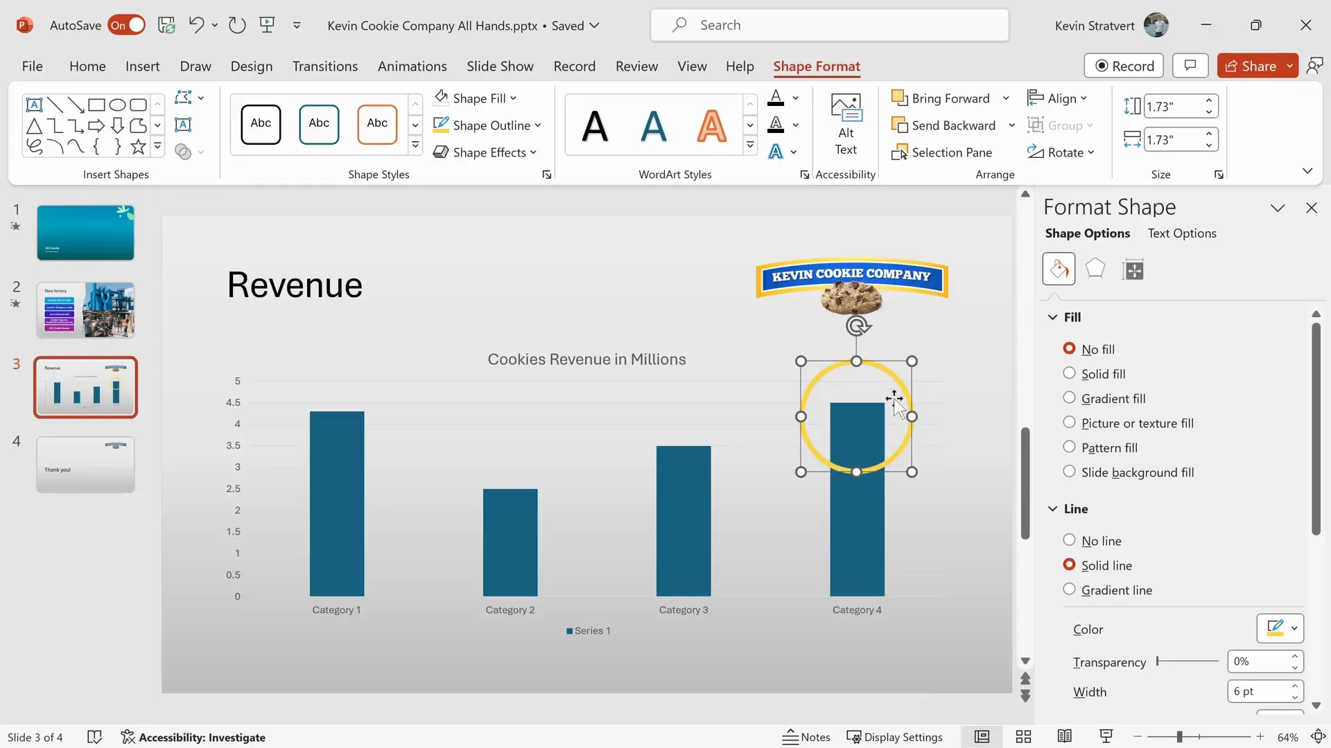 Using Morph transition to highlight chart