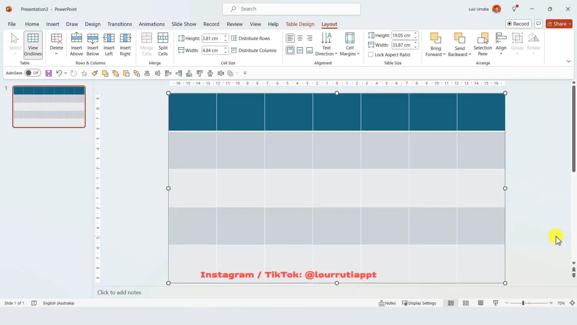 Removing table borders and shading in PowerPoint