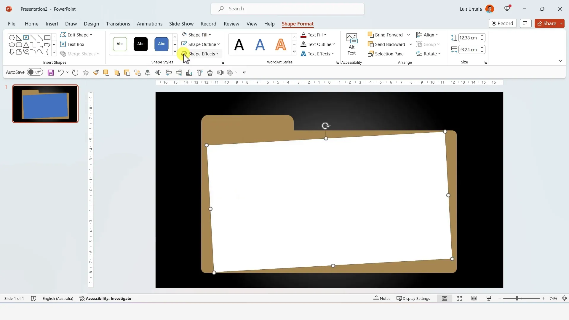 Inserting and styling white rectangles to look like sheets of paper