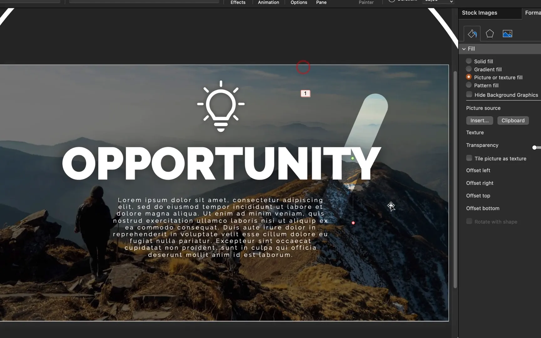 Adding and animating rounded rectangles with slide background fill