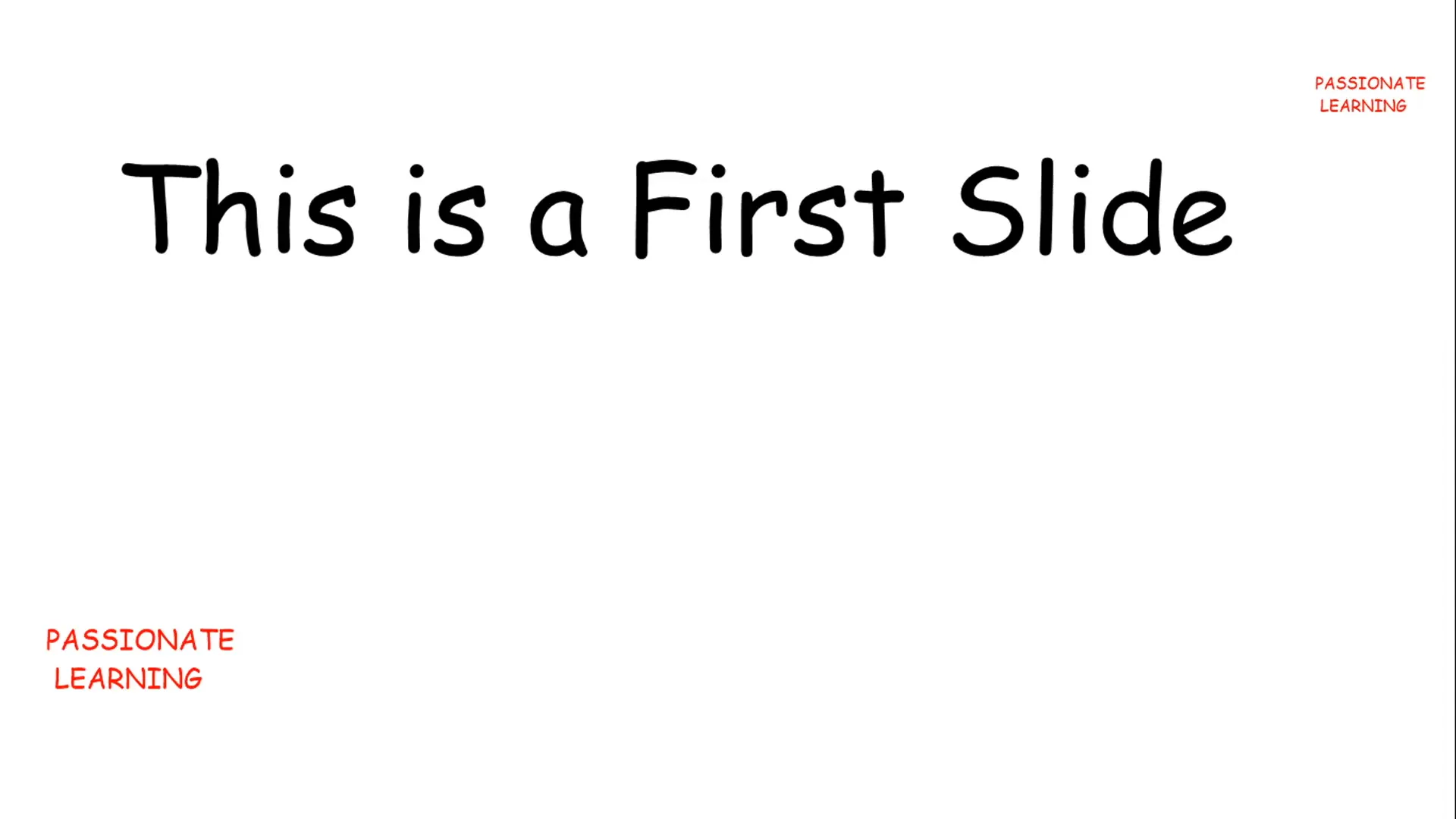Previewing handwriting animation in PowerPoint slideshow