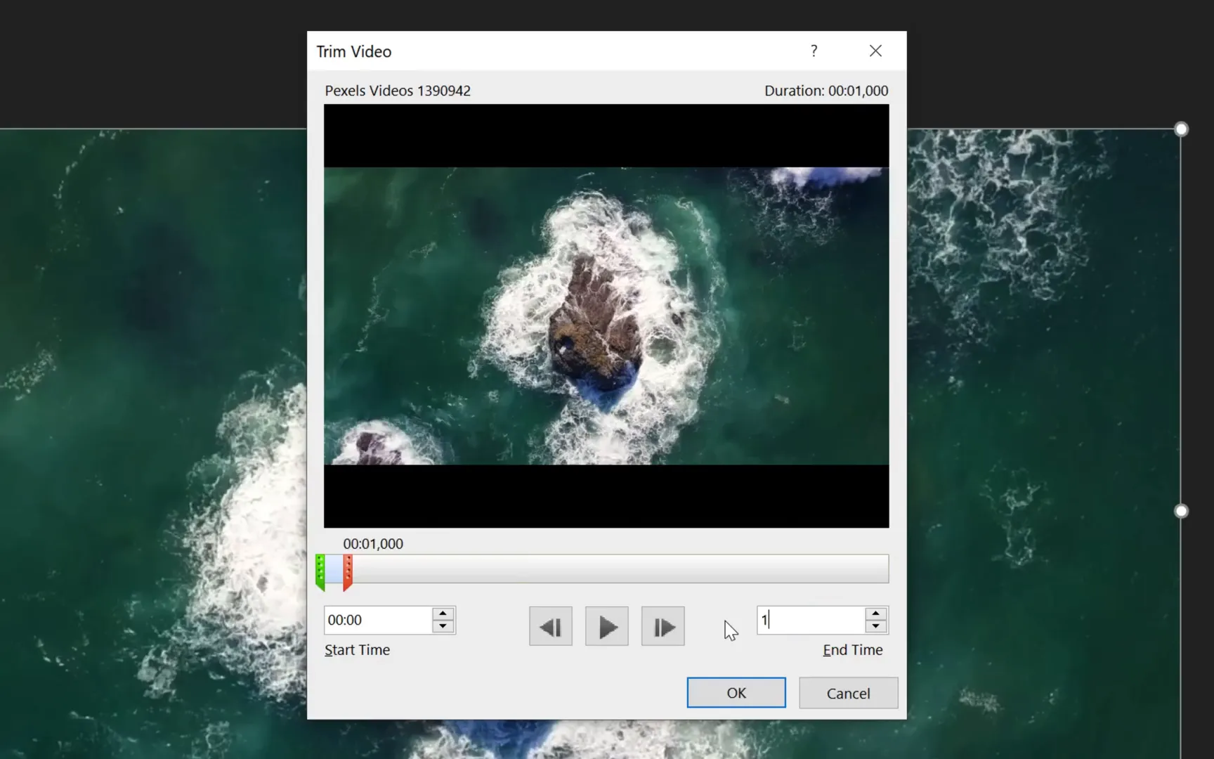 Trimming video to 10 seconds