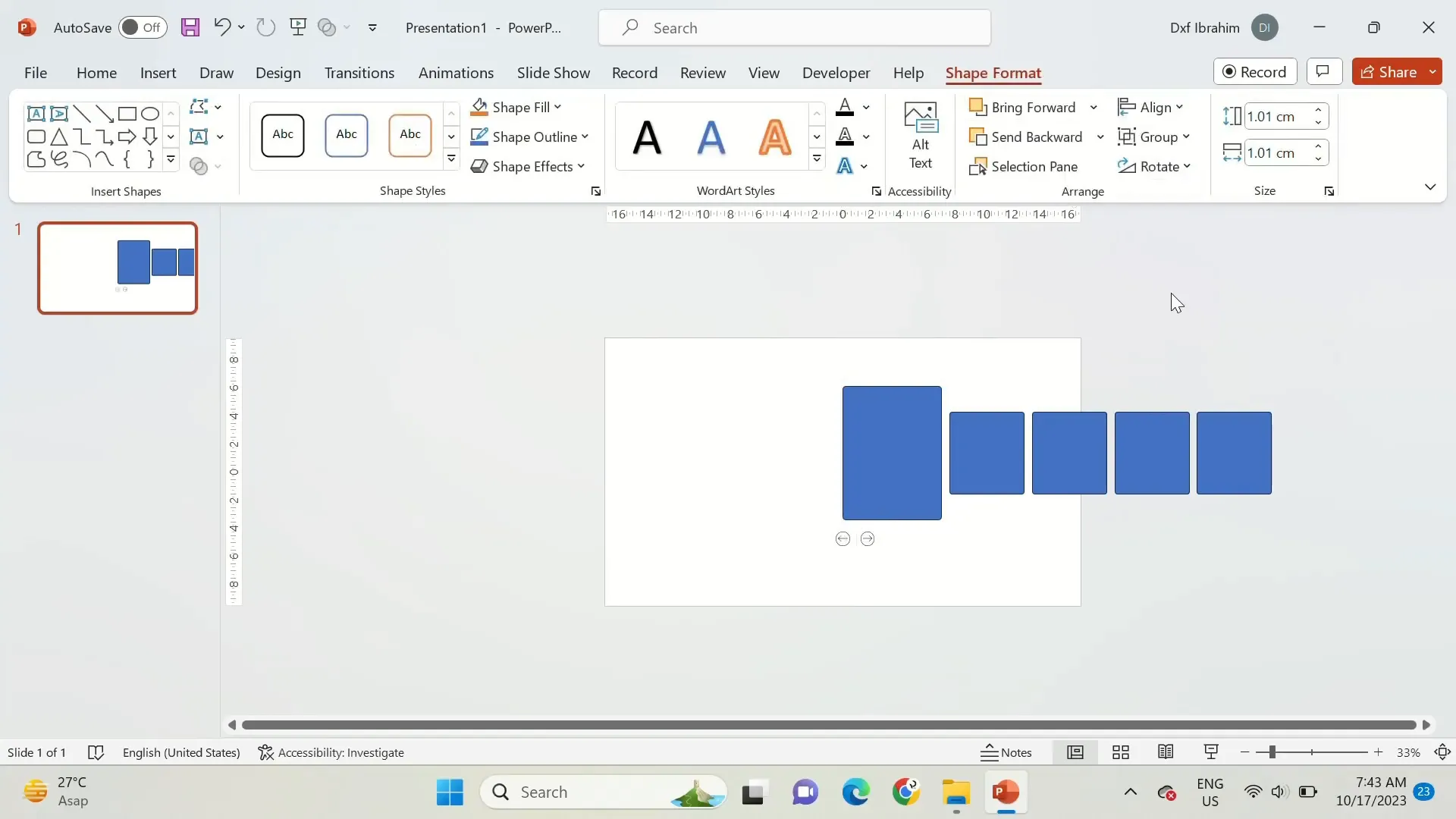 Selecting objects in PowerPoint to apply animation