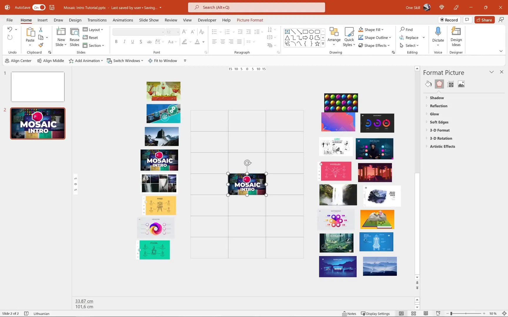Filling placeholders with screenshots by changing pictures