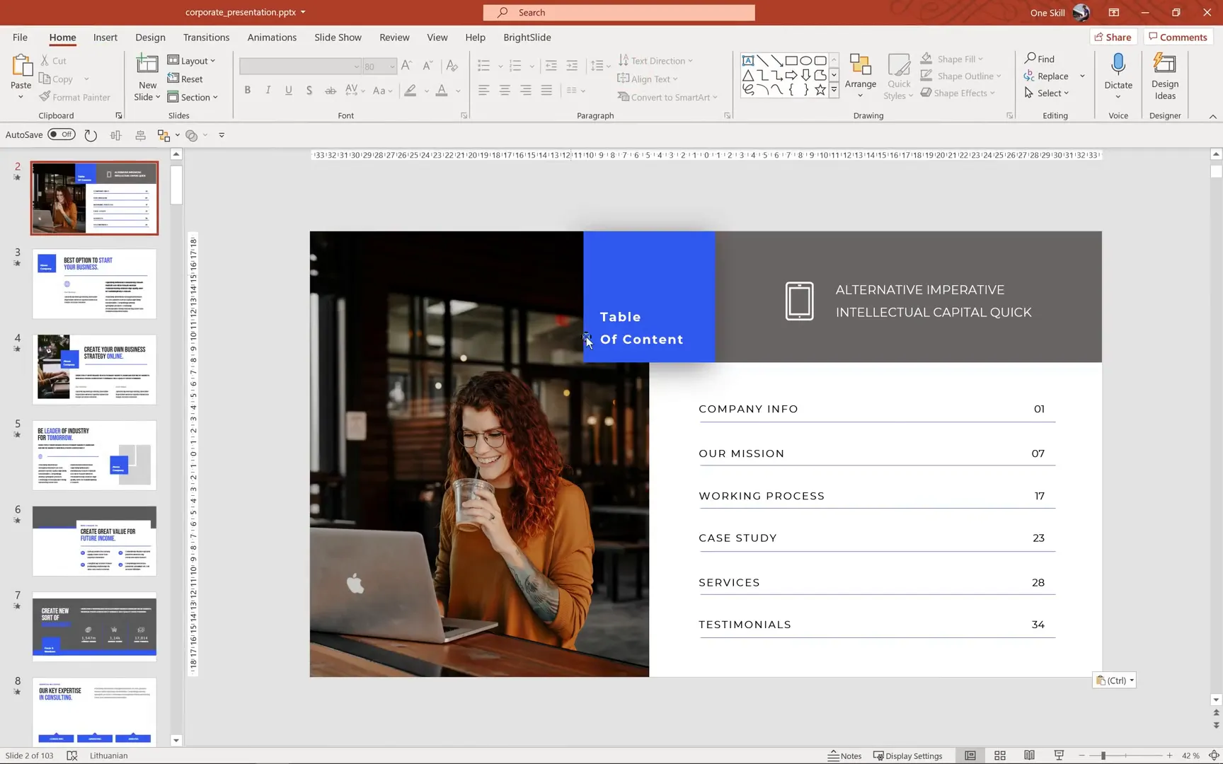 Enabling slide numbers in slide master view