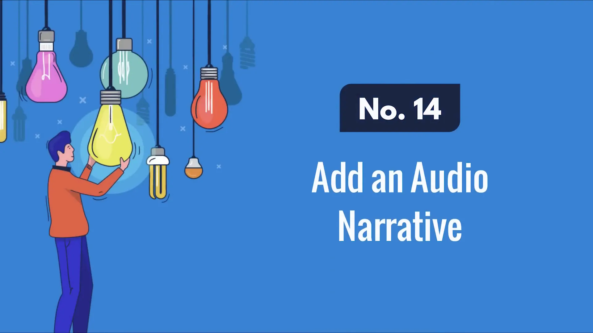 Adding audio narratives to presentation slides
