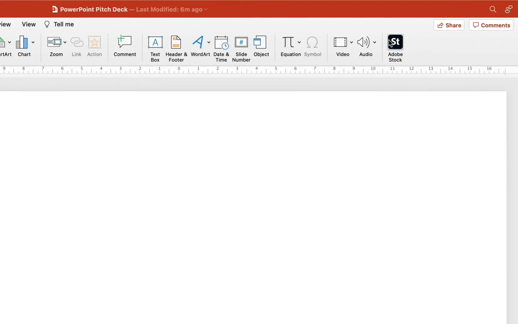 Adobe Stock add-in installed in PowerPoint