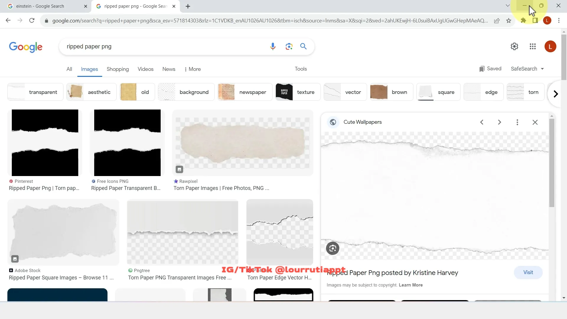 Using ripped paper PNG to add creative edge effect