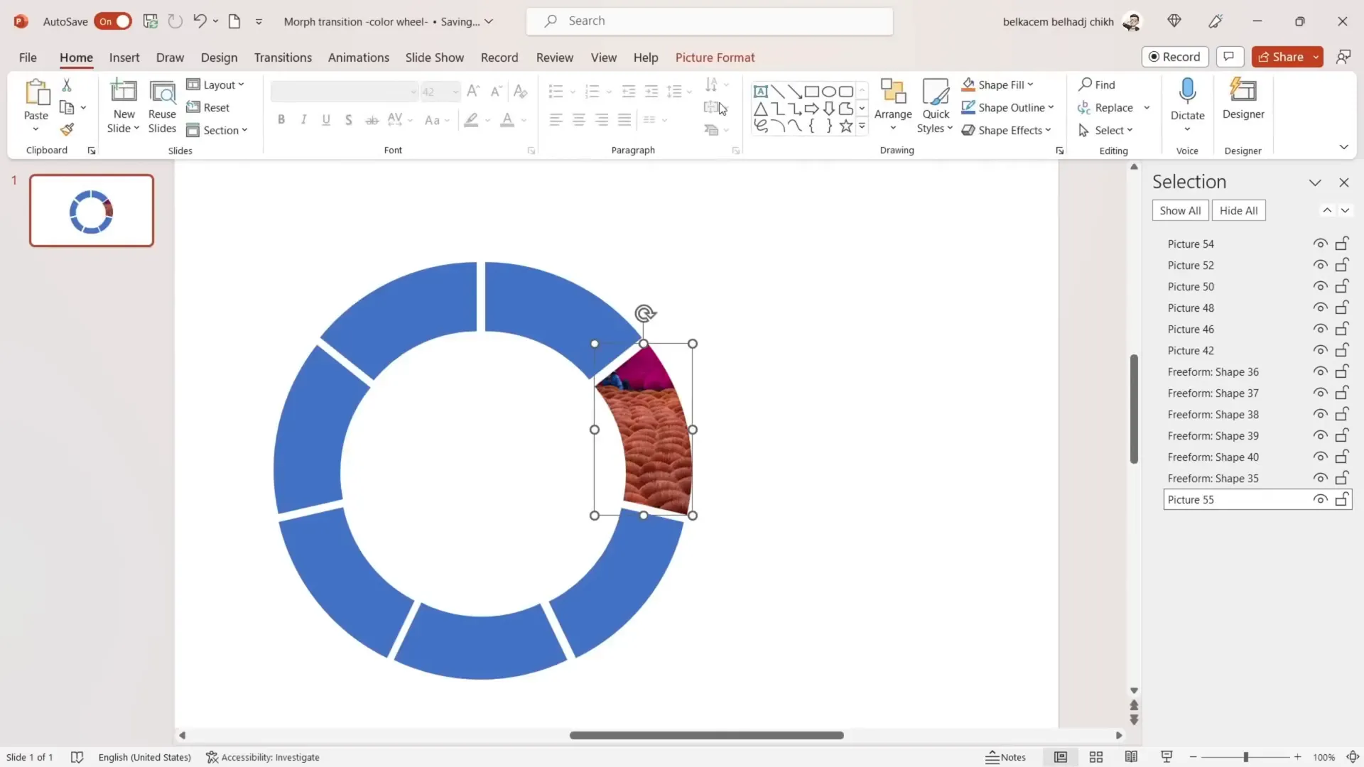 Cropping pictures to fit pie segments perfectly
