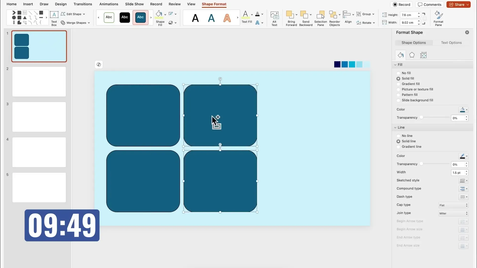 Adding rounded rectangles and grouping them for alignment
