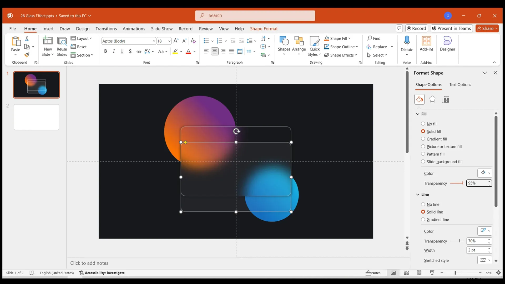 Duplicating and overlaying shapes for frosted texture