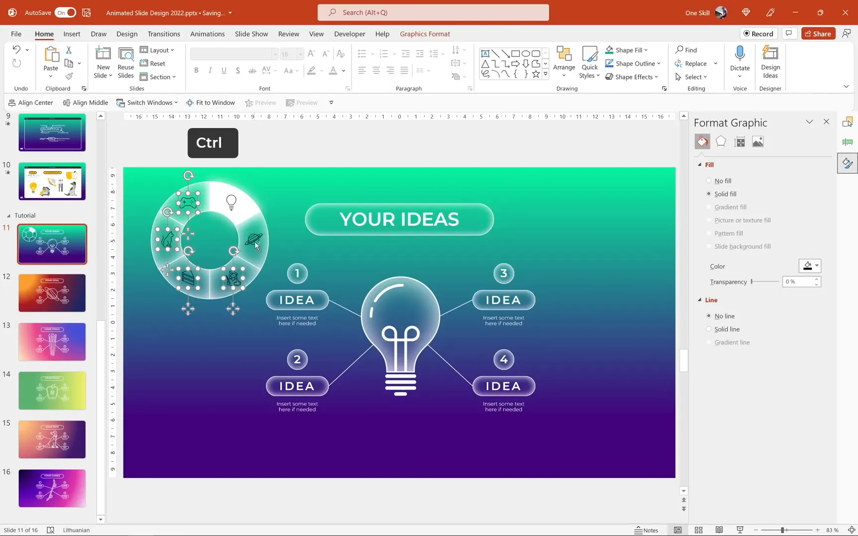 Adding icons and assigning hyperlinks to menu segments