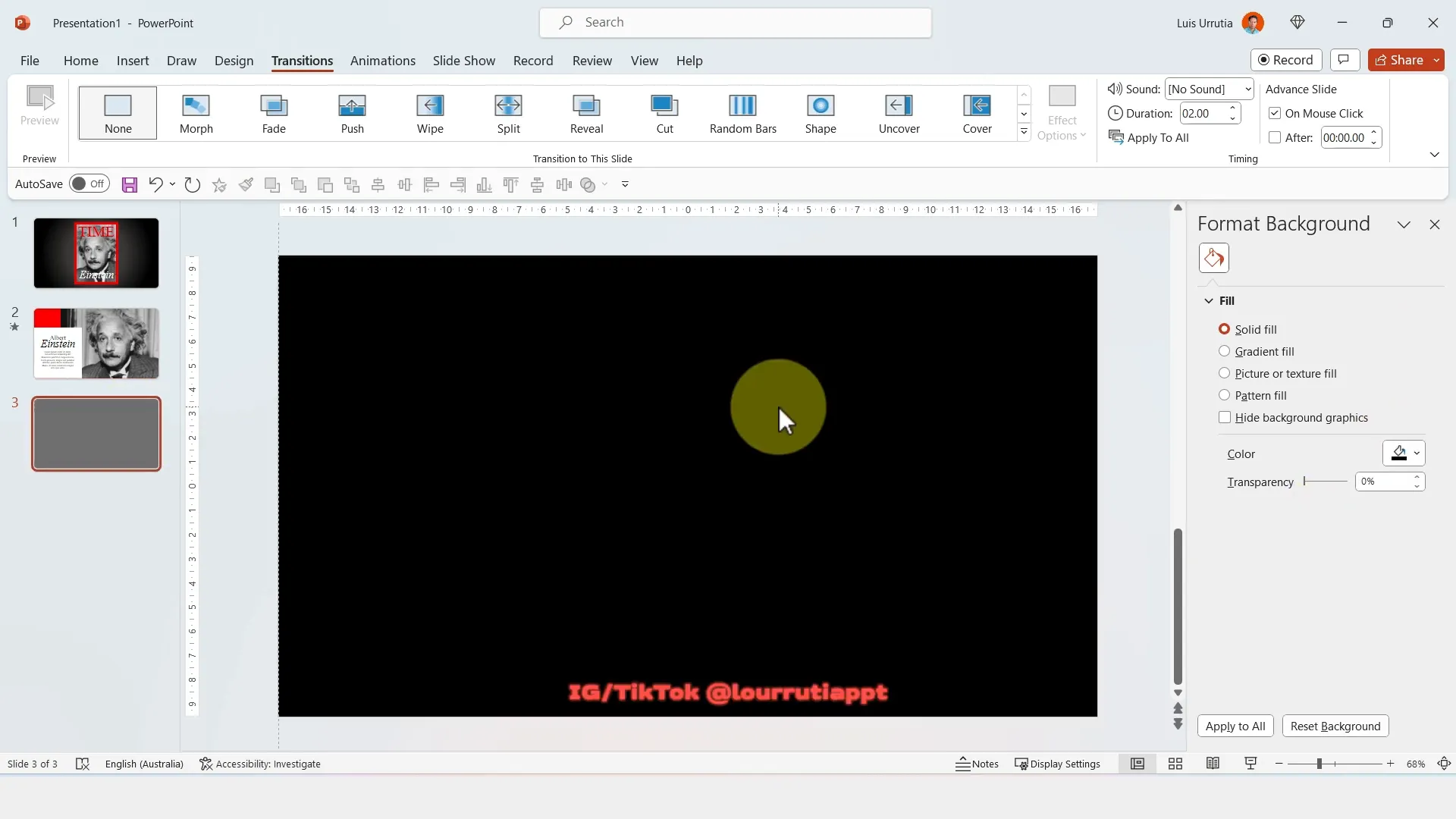 Applying page curl transition for magazine effect