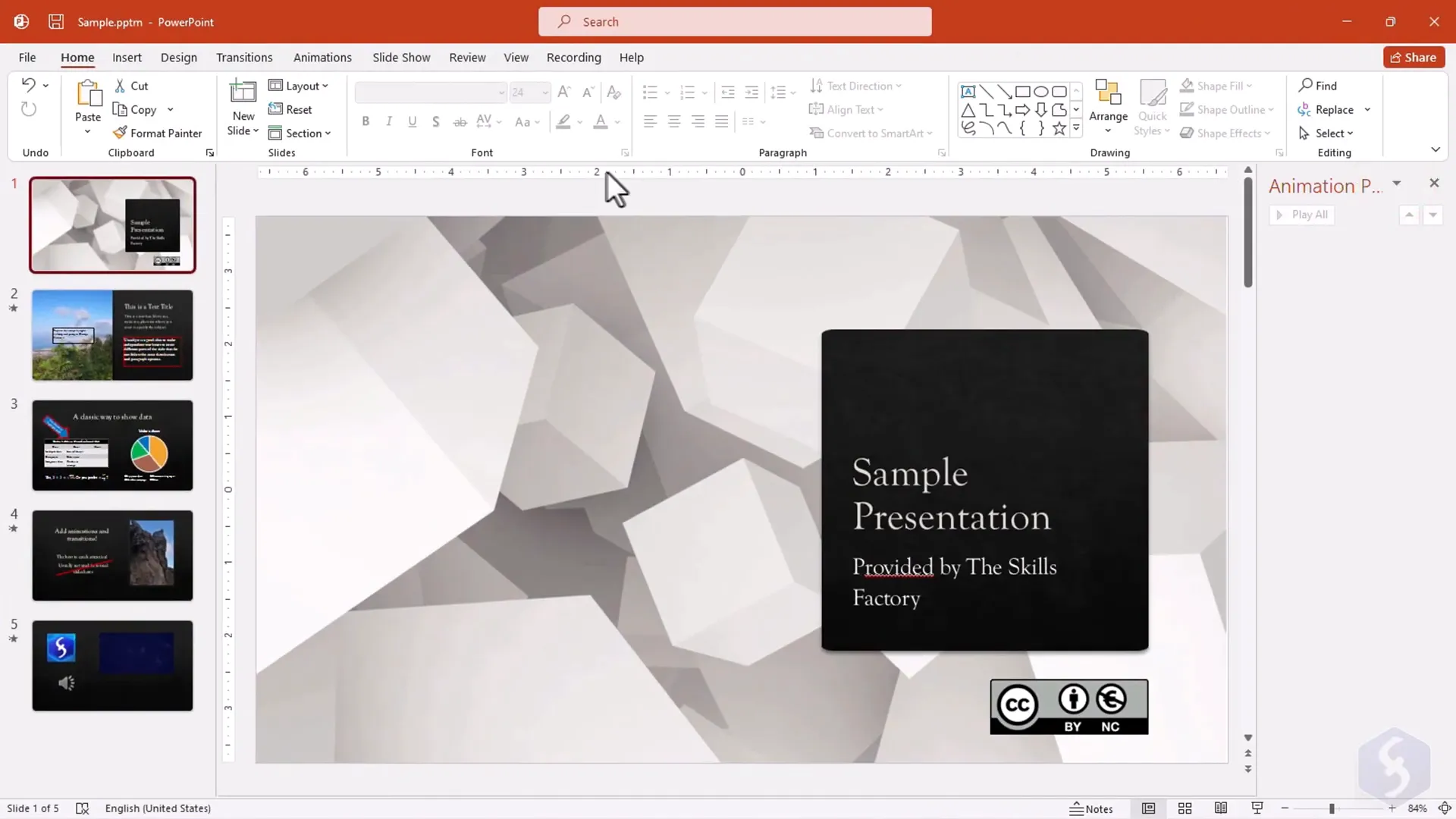 PowerPoint interface overview