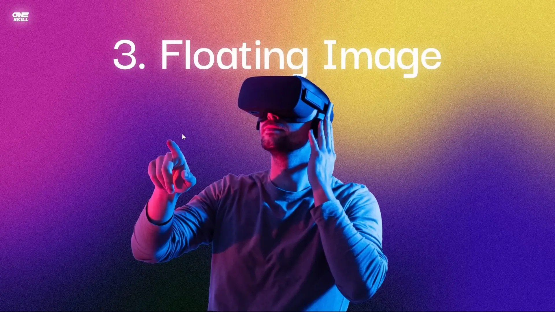 Image floating in circle with subtle spinning animation