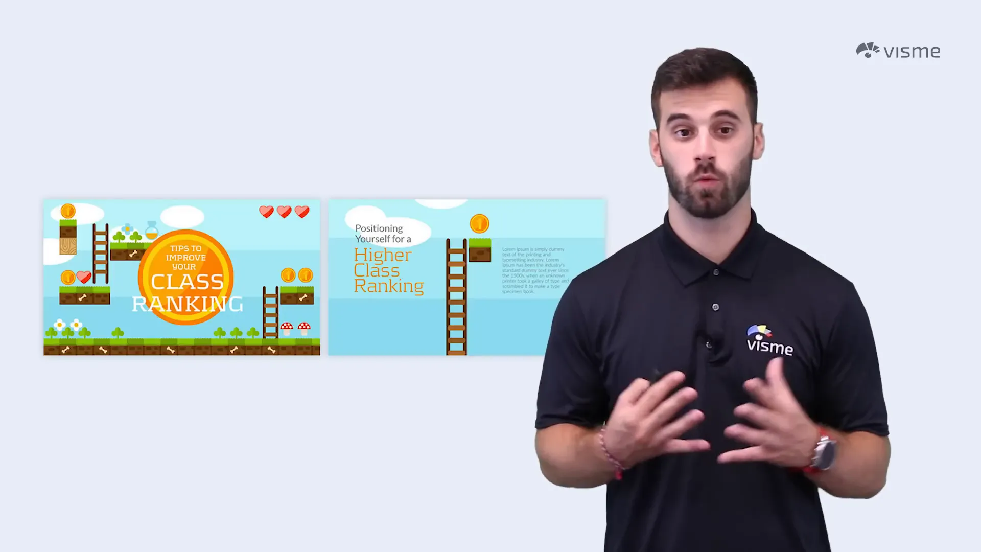 Video game themed presentation inspired by Super Mario