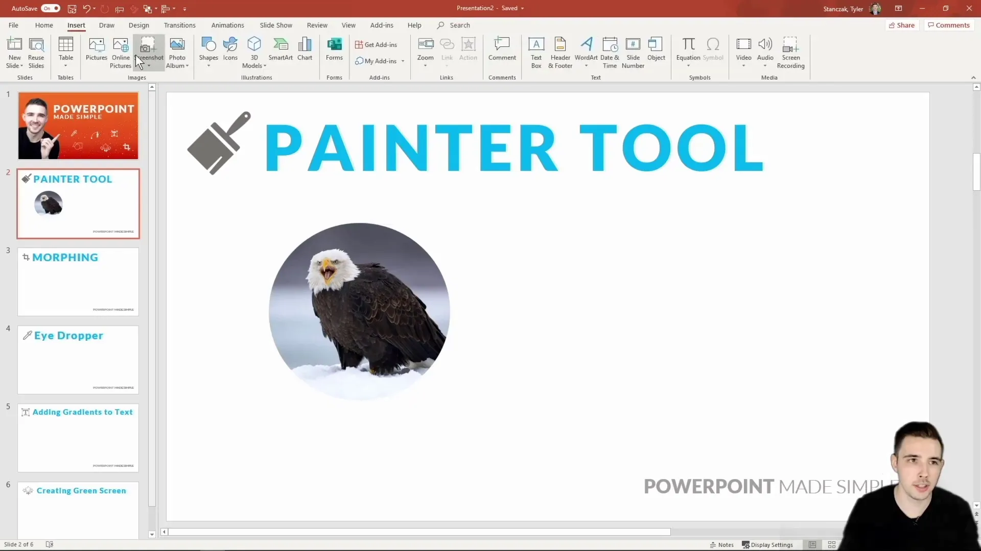 Using Format Painter to copy circular crop on images