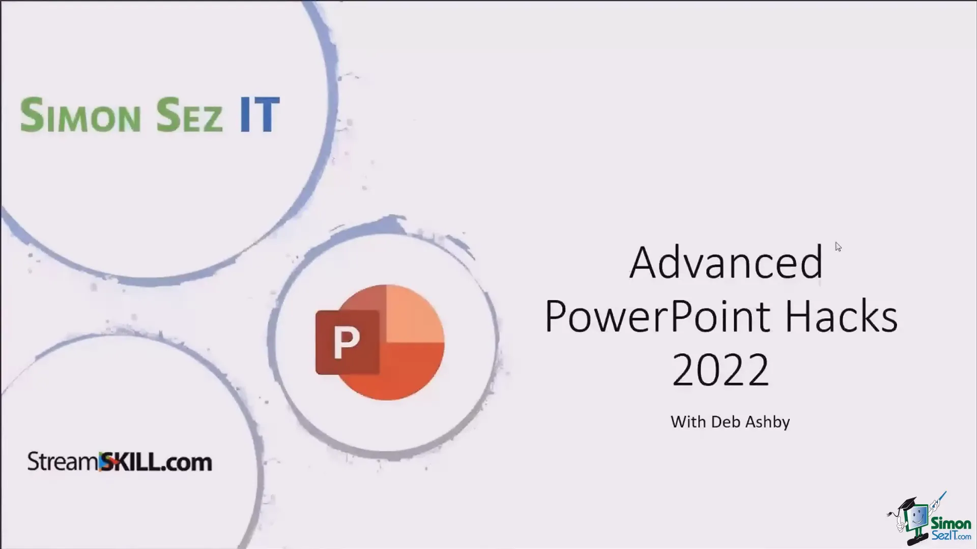 Deborah Ash introducing advanced PowerPoint hacks