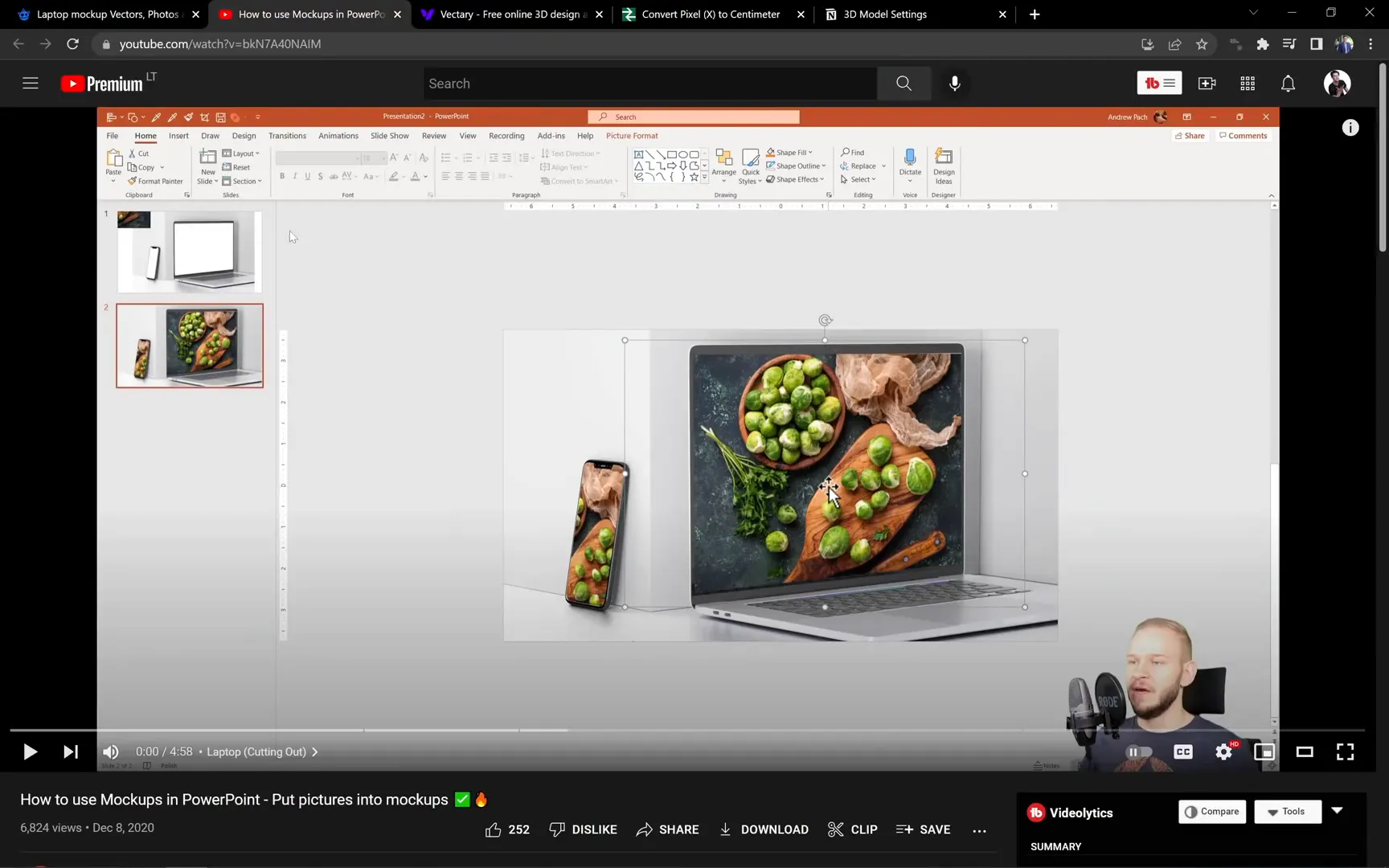 Tilted device mockup example