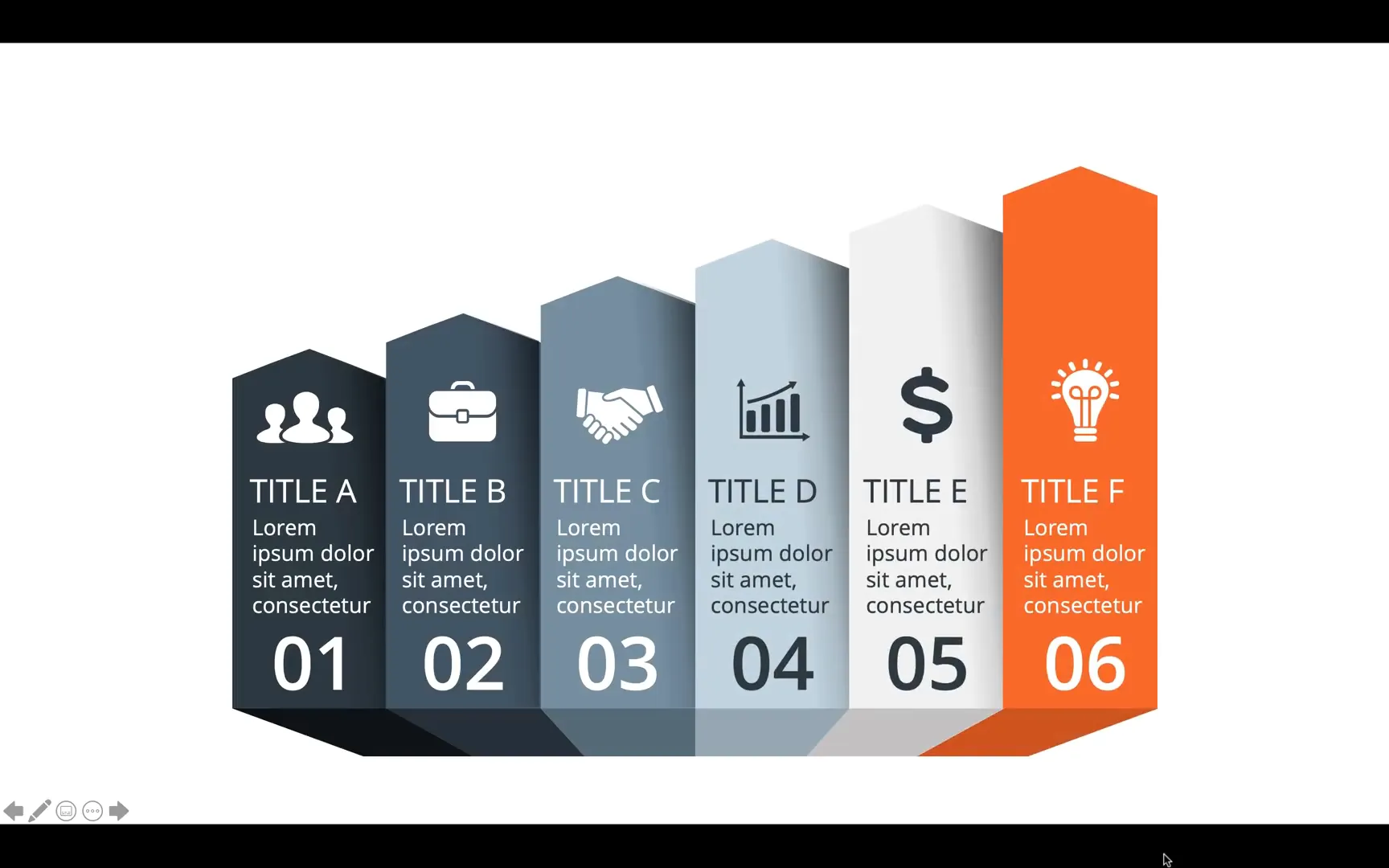 Previewing animated infographic in PowerPoint