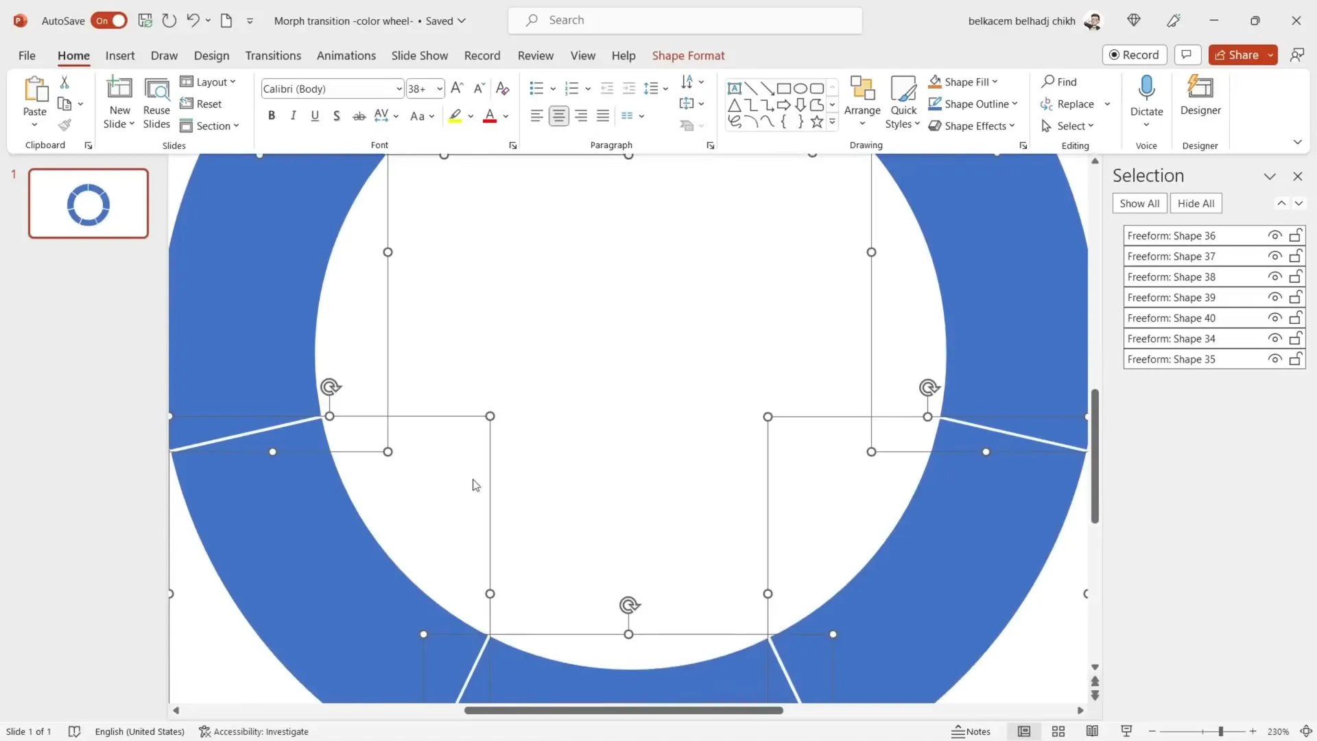 Adjusting size of pie segments to add space between them