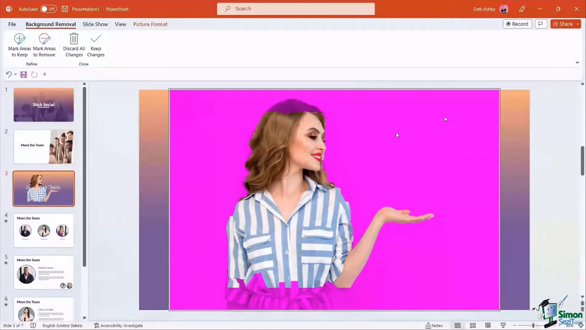 Removing image background and layering behind text