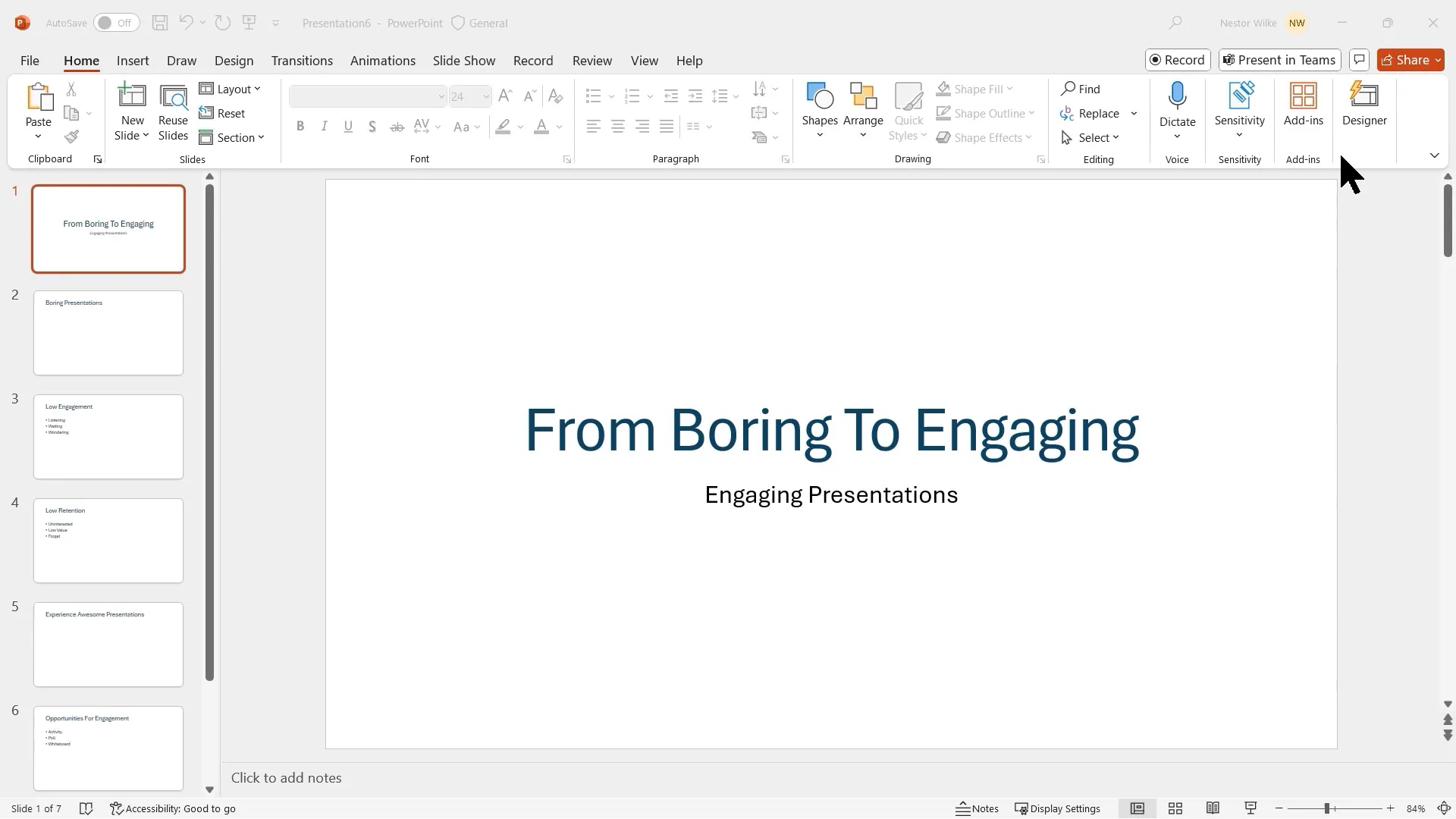 Using PowerPoint Designer to enhance slides