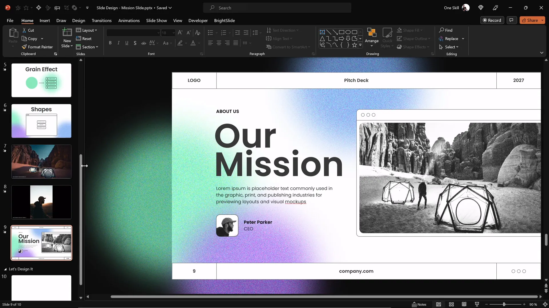 Collaborative slide design session with background music