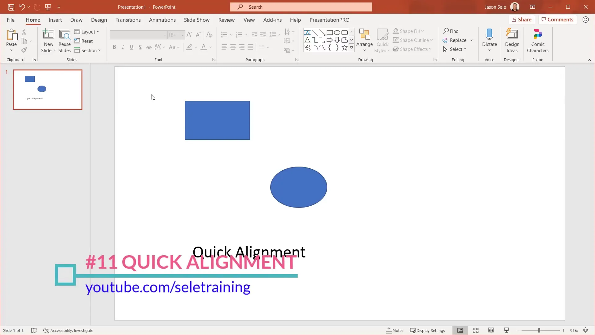 Align and arrange objects options in PowerPoint