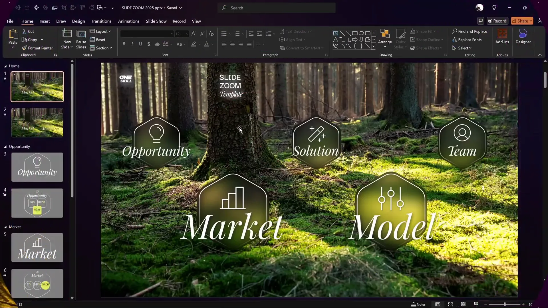 Introduction to PowerPoint slide zoom template