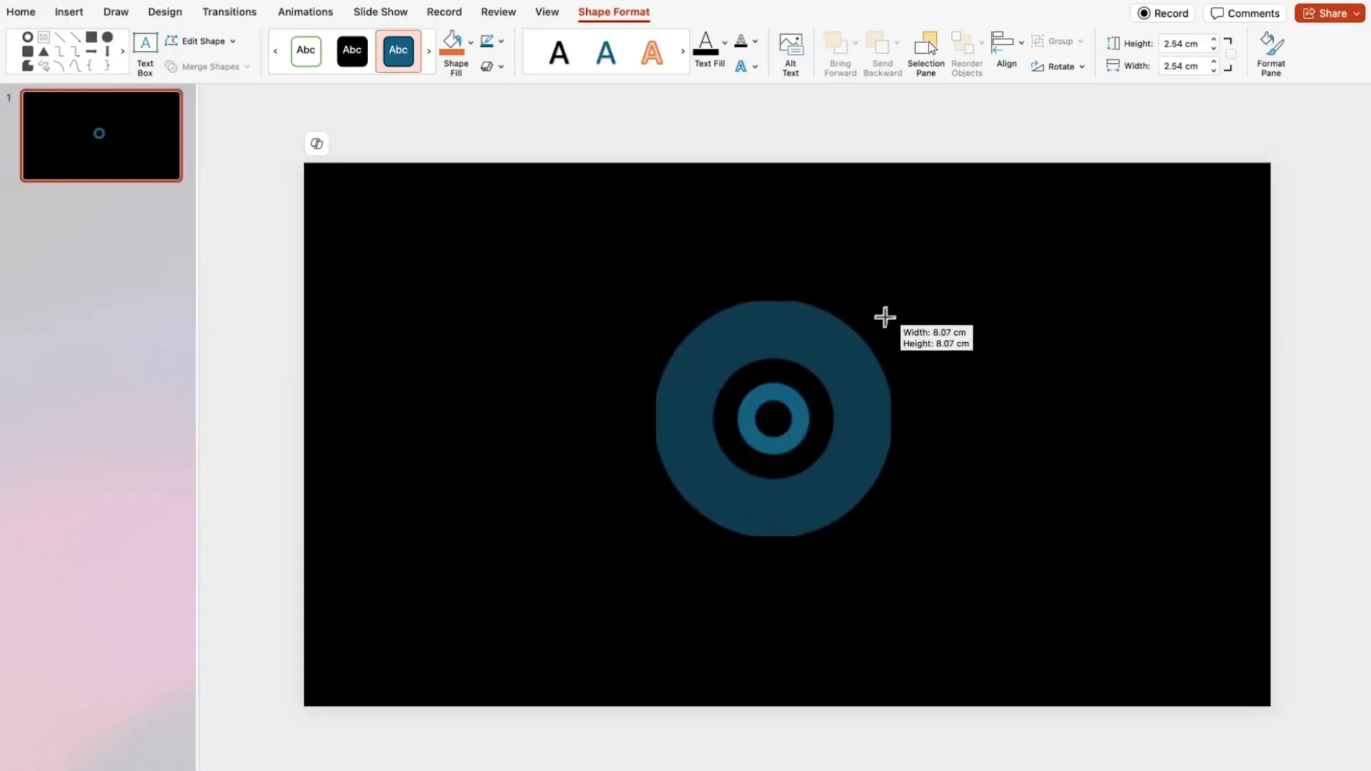 Creating the donut shape and rectangles for carousel effect