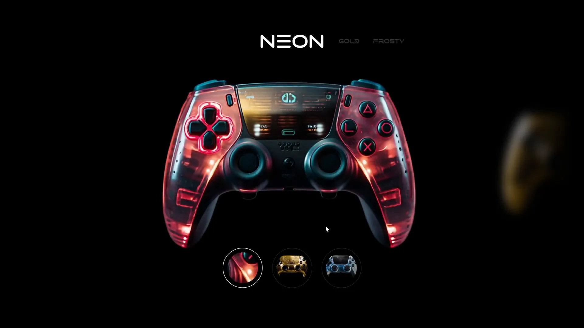 Final product slider in action with smooth transitions and interactive buttons