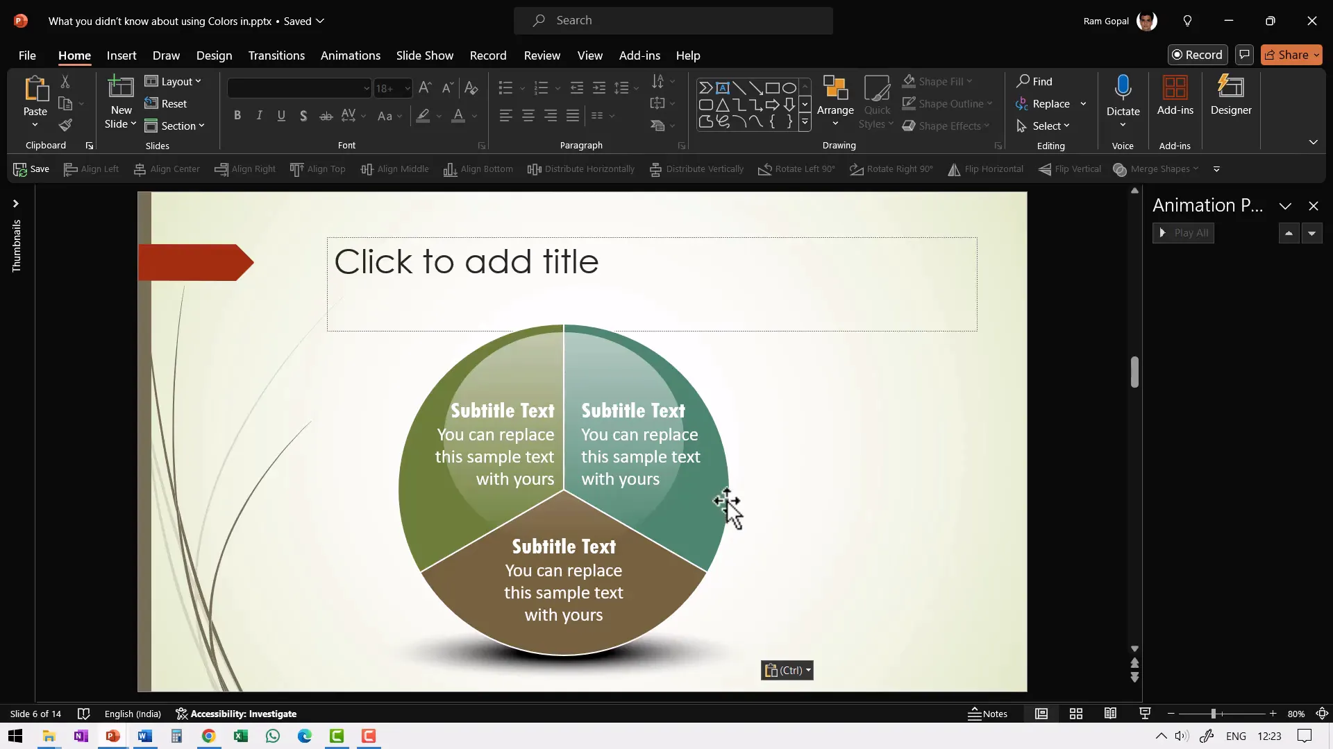 Diagram from theme-color-only template seamlessly integrating into theme