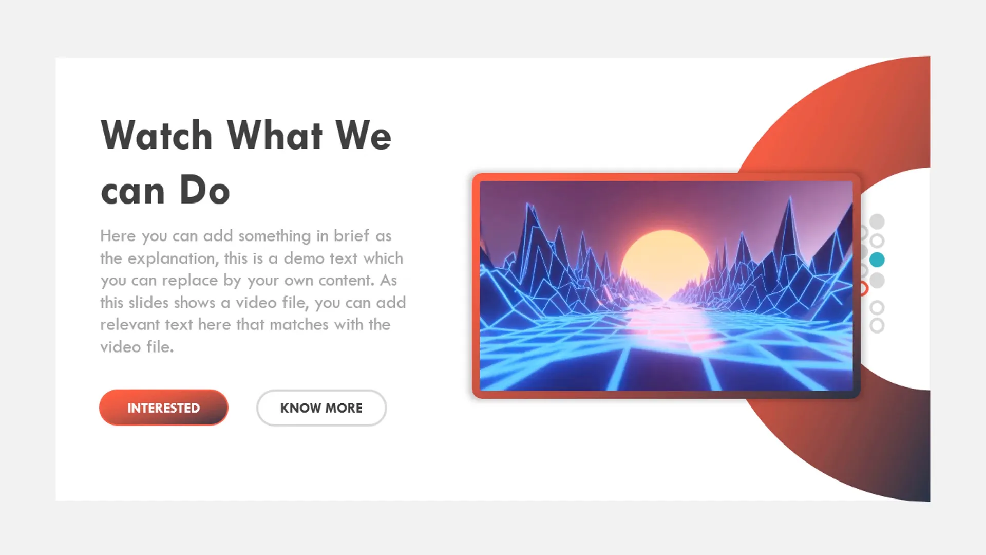 Final slide showing video playing in slideshow mode