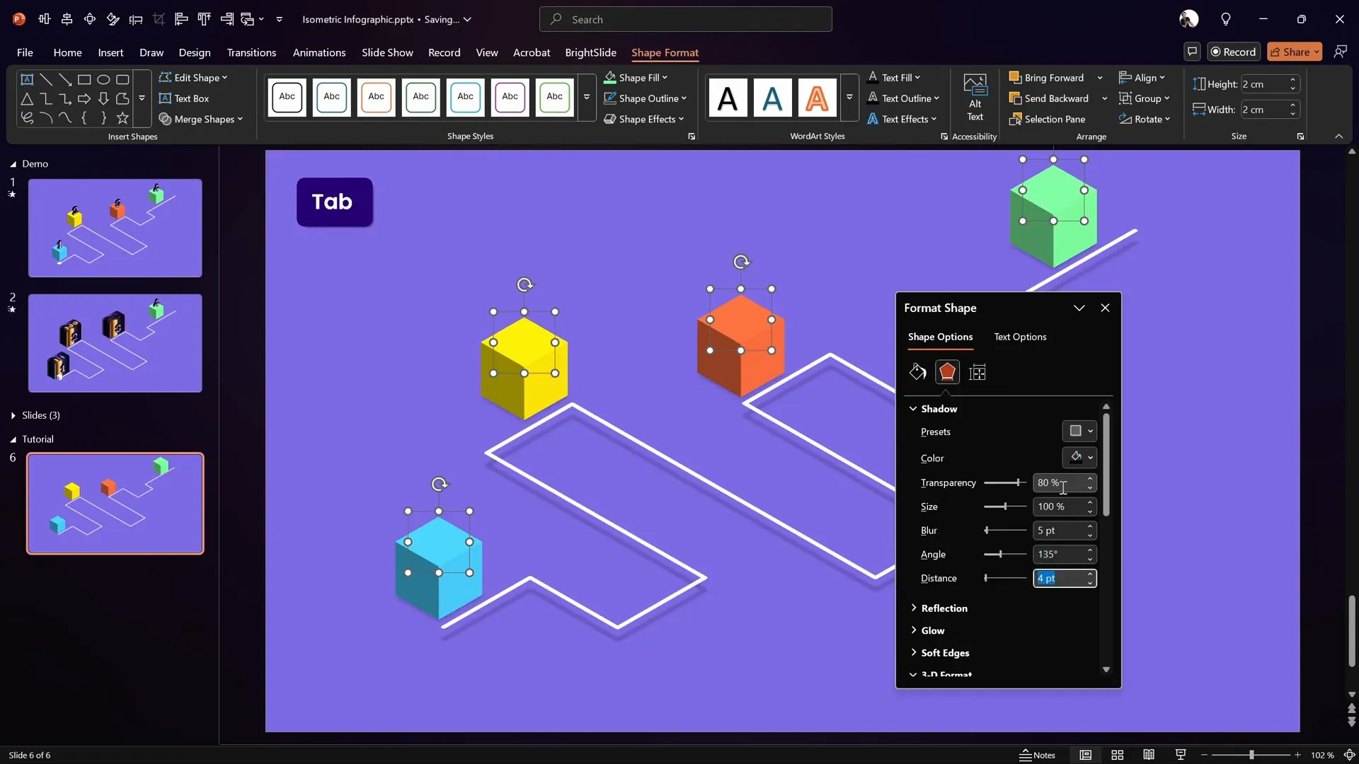 Multiple colorful 3D cubes arranged behind the roadmap