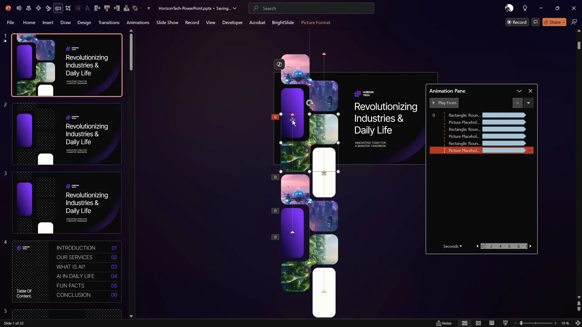 Using animation painter to apply motion paths to multiple shapes
