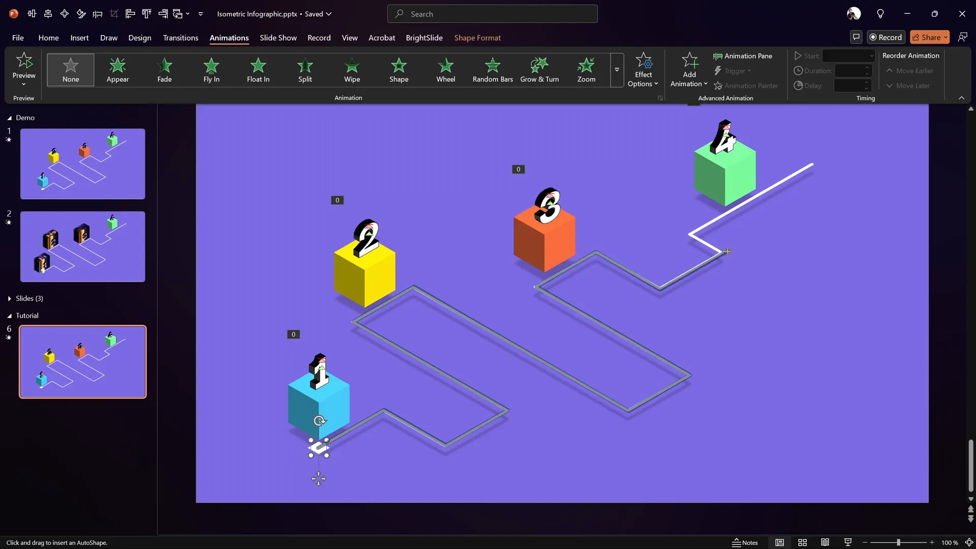 Drawing custom motion path following the roadmap edges