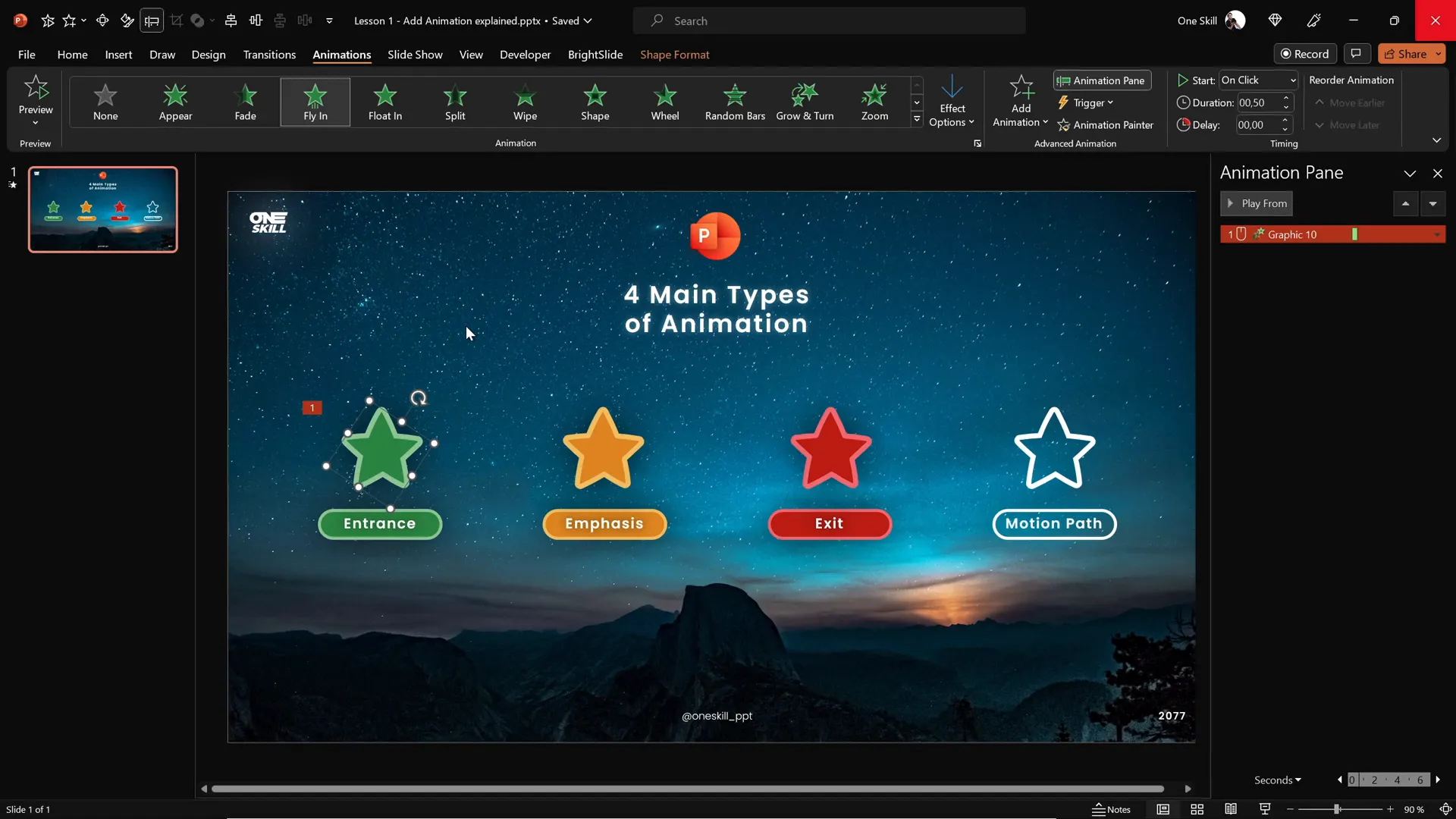 Adding multiple animations to the same object using the Add Animation button