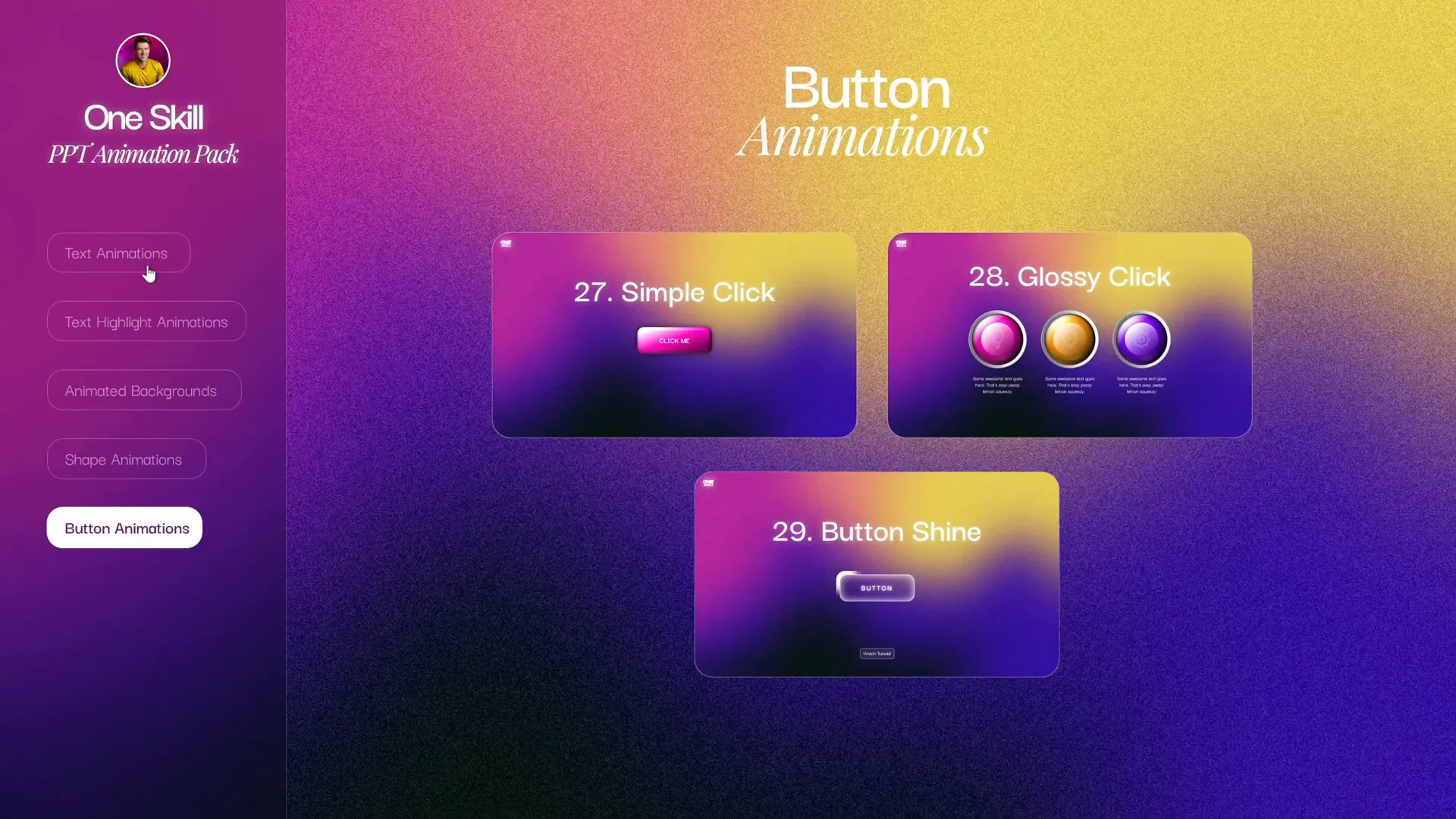 One Skill inviting to create awesome PowerPoint animations