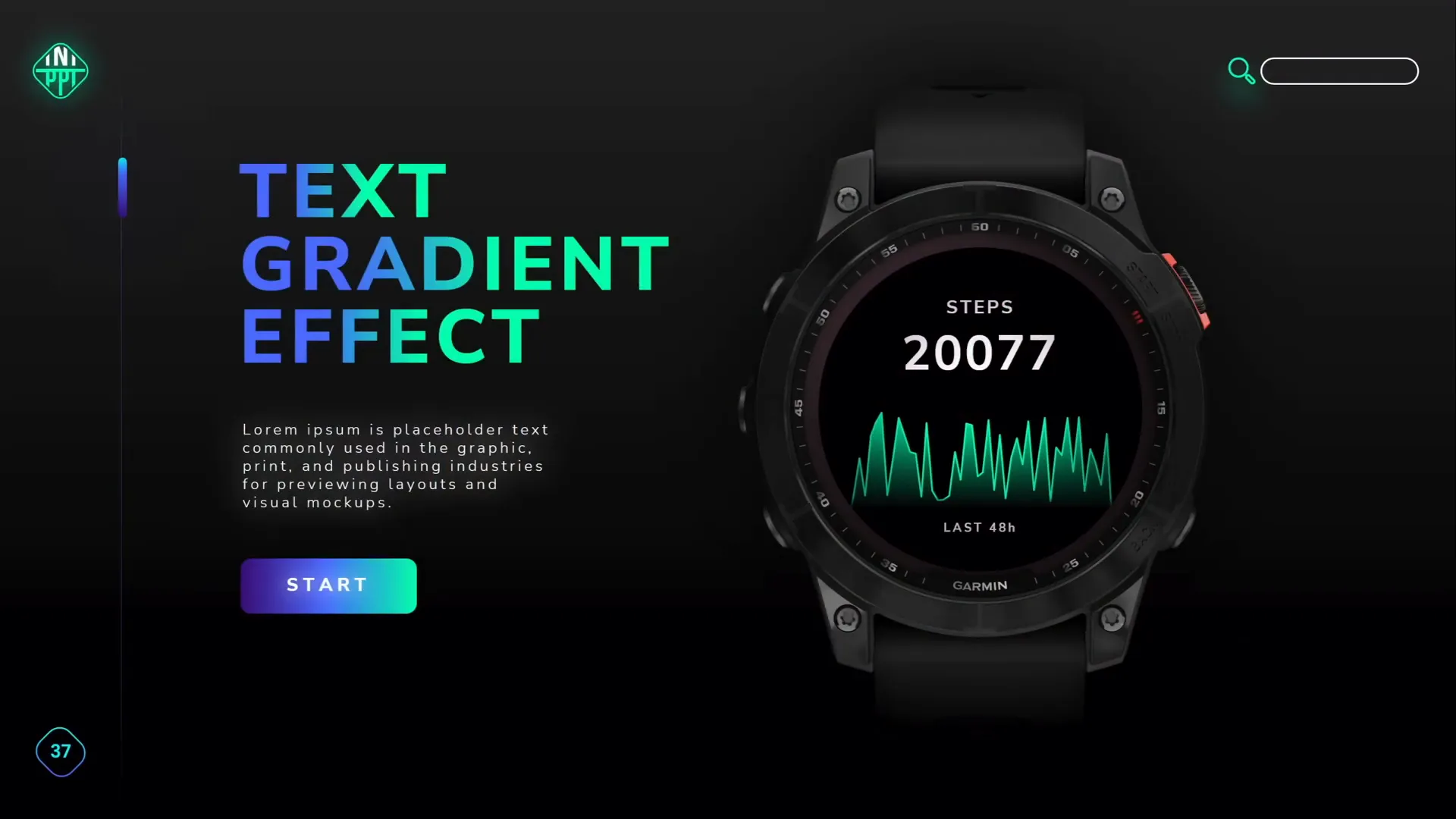 Applying gradient fill and white glow to text