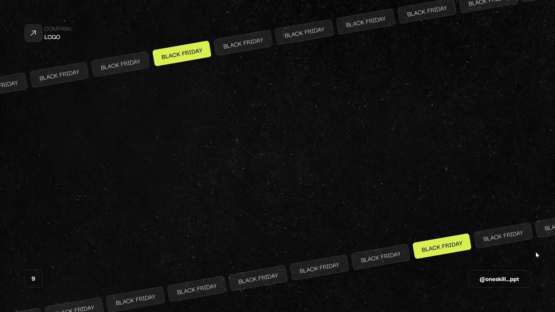 Two scrolling bars moving in opposite directions on slide