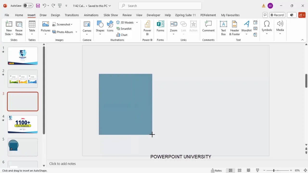 Adding a new slide and setting a light gray background with a rectangle shape as the base