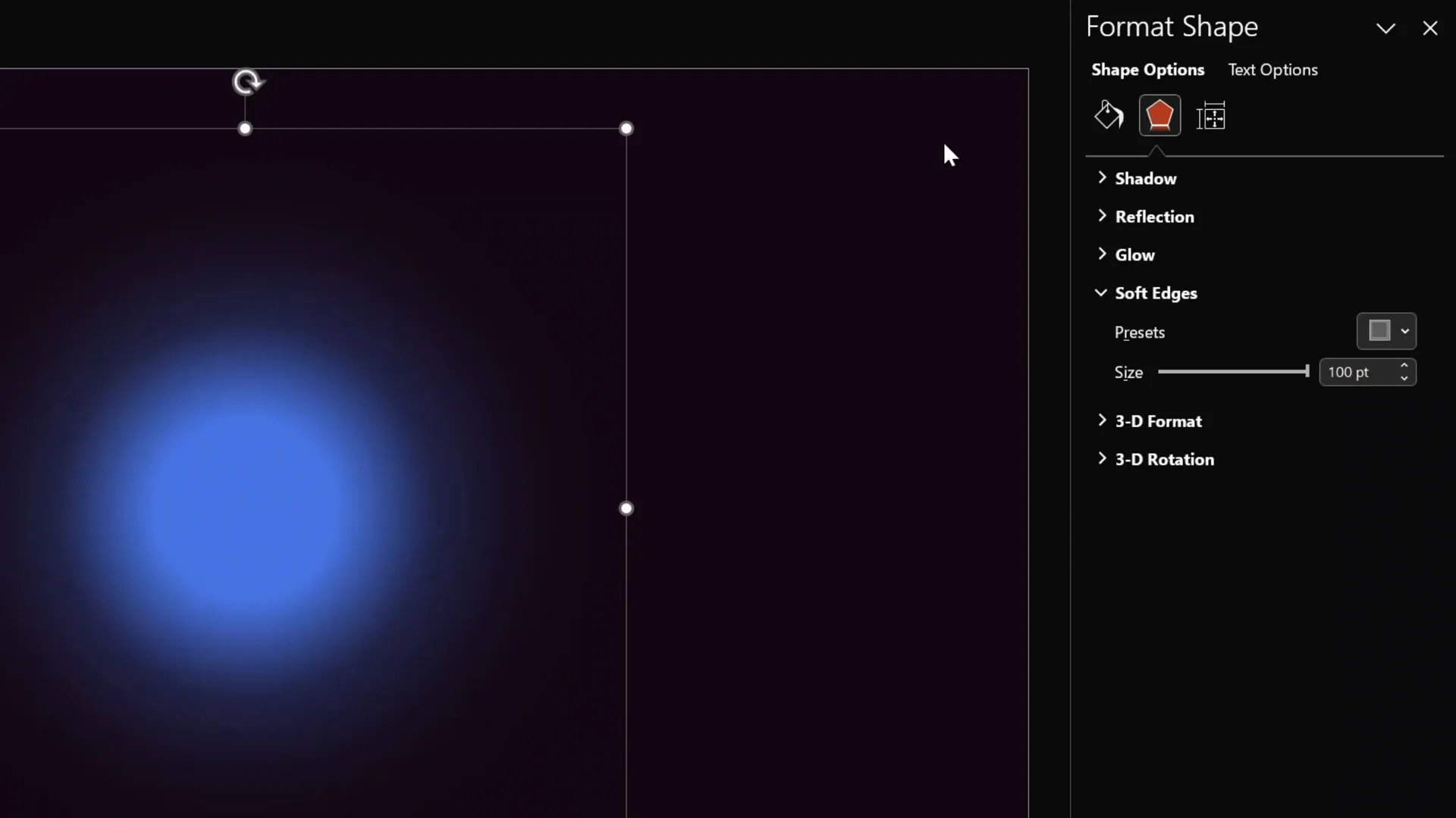 Creating glowing soft circles with radial gradient fill and soft edges