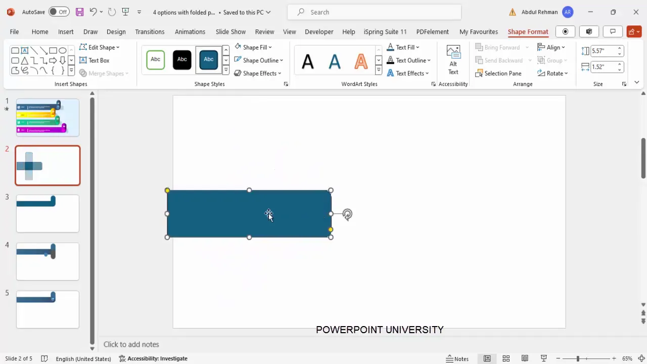 Inserting and rotating rounded corner rectangle