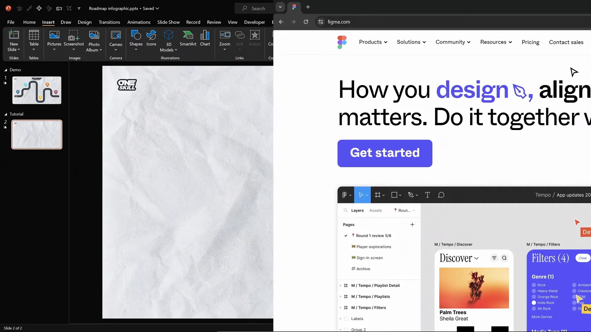 Figma interface showing new file creation and frame selection