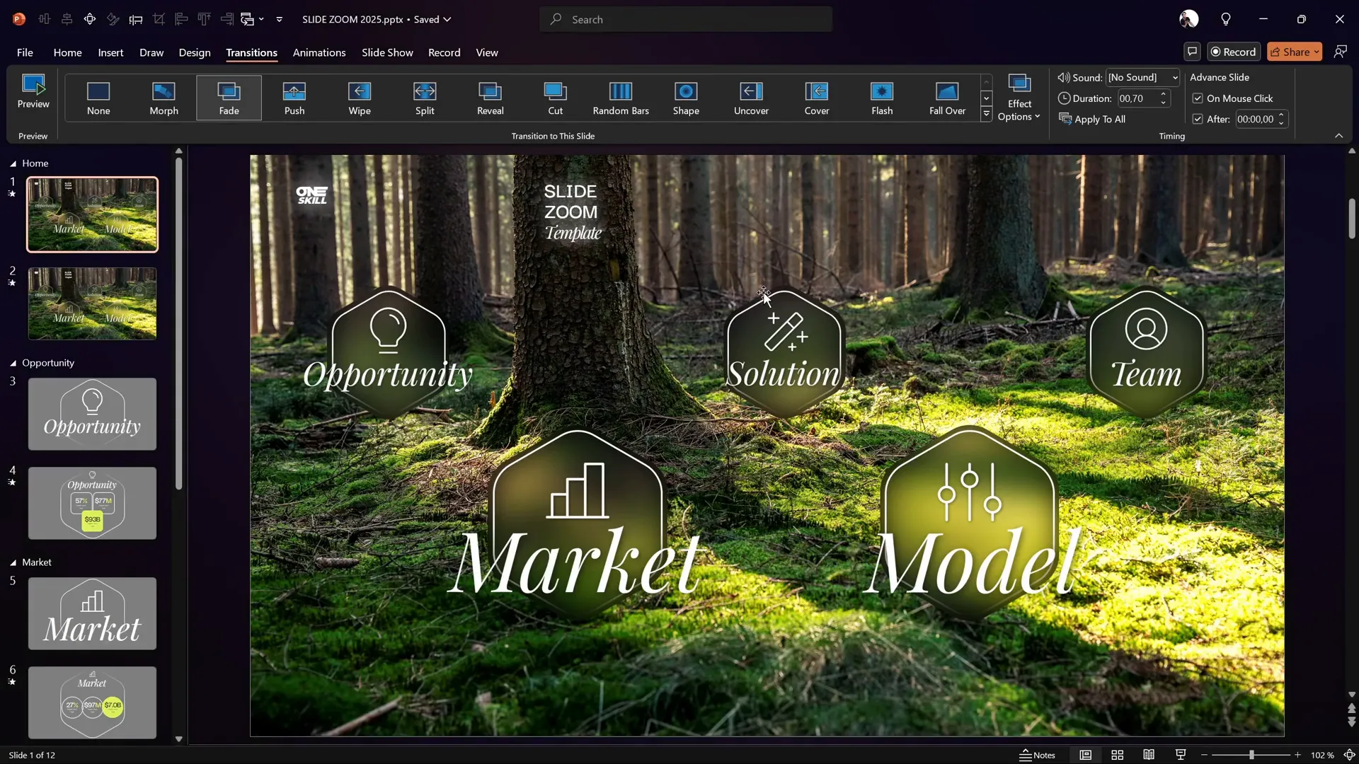 Adjusting photo temperature and brightness in PowerPoint