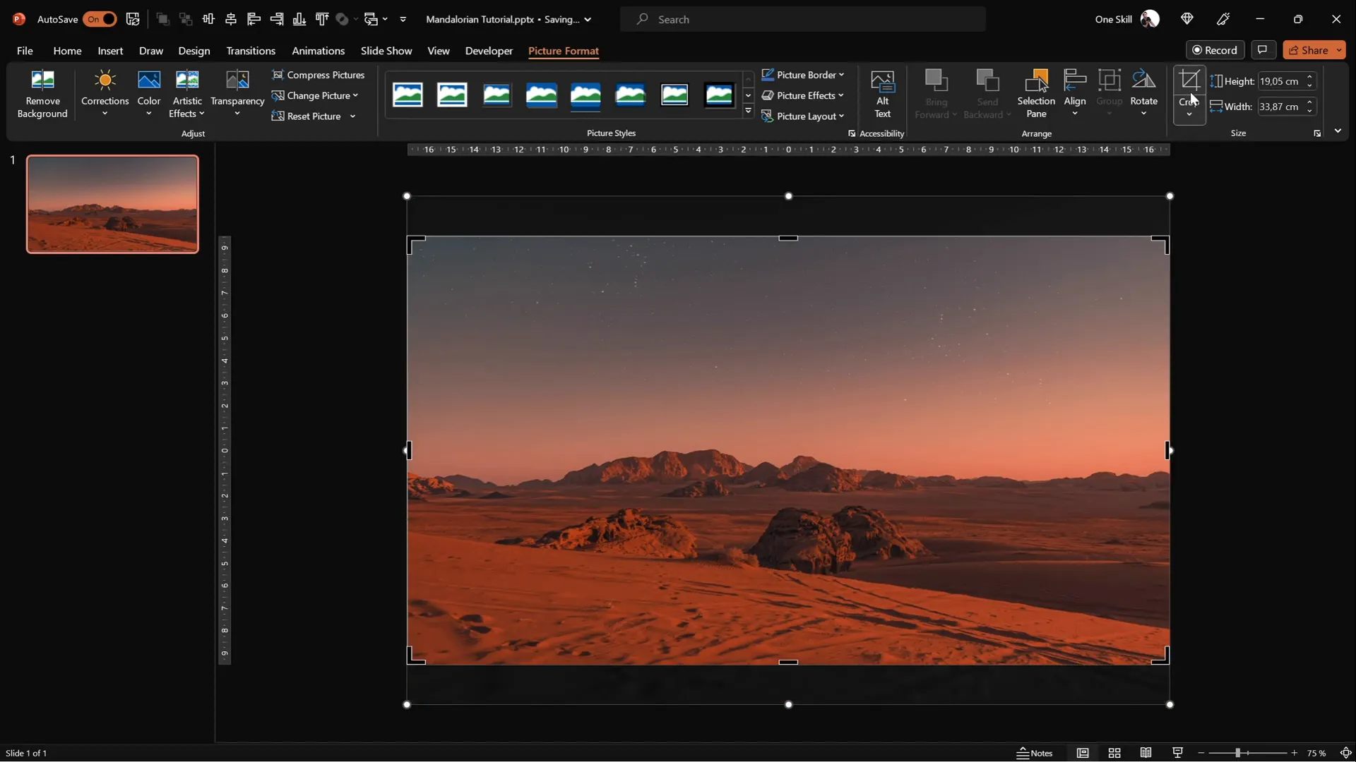 Background image covering entire PowerPoint slide