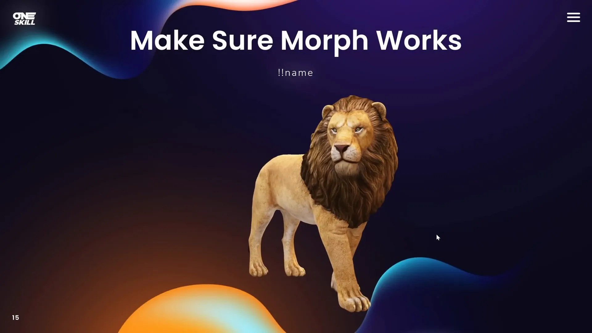 Morphing different photos using consistent object names